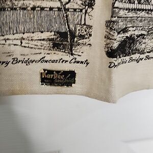 Vintage Kay‎ Dee Lancaster Linen Dish Towel With Original Sticker - Never Used